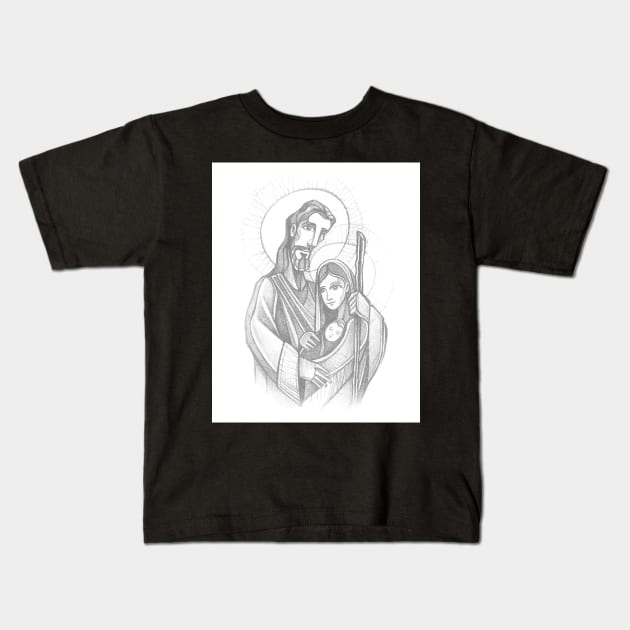 Holy Family illustration Kids T-Shirt by bernardojbp